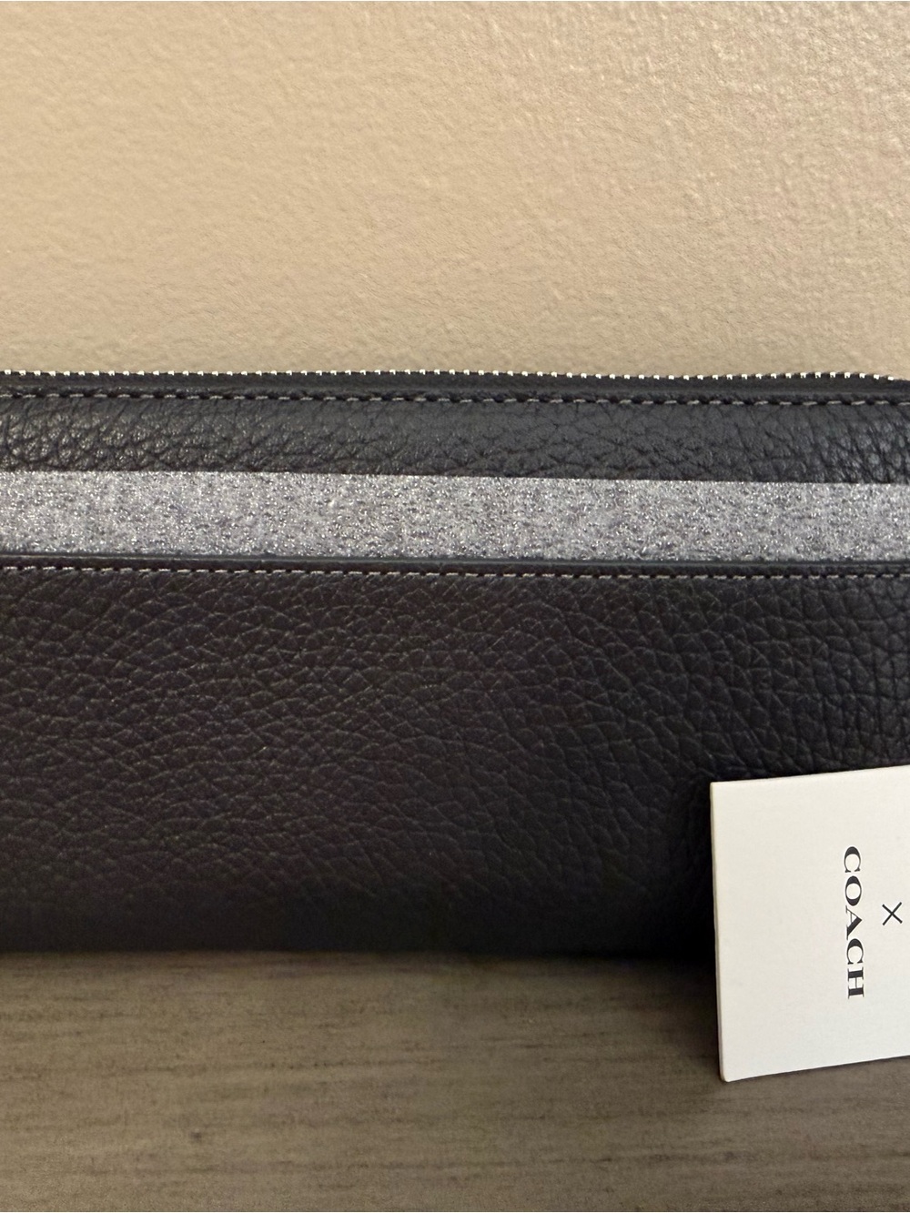 Coach Mickey Mouse Black Leather Zip Wallet - Picture 2 of 4